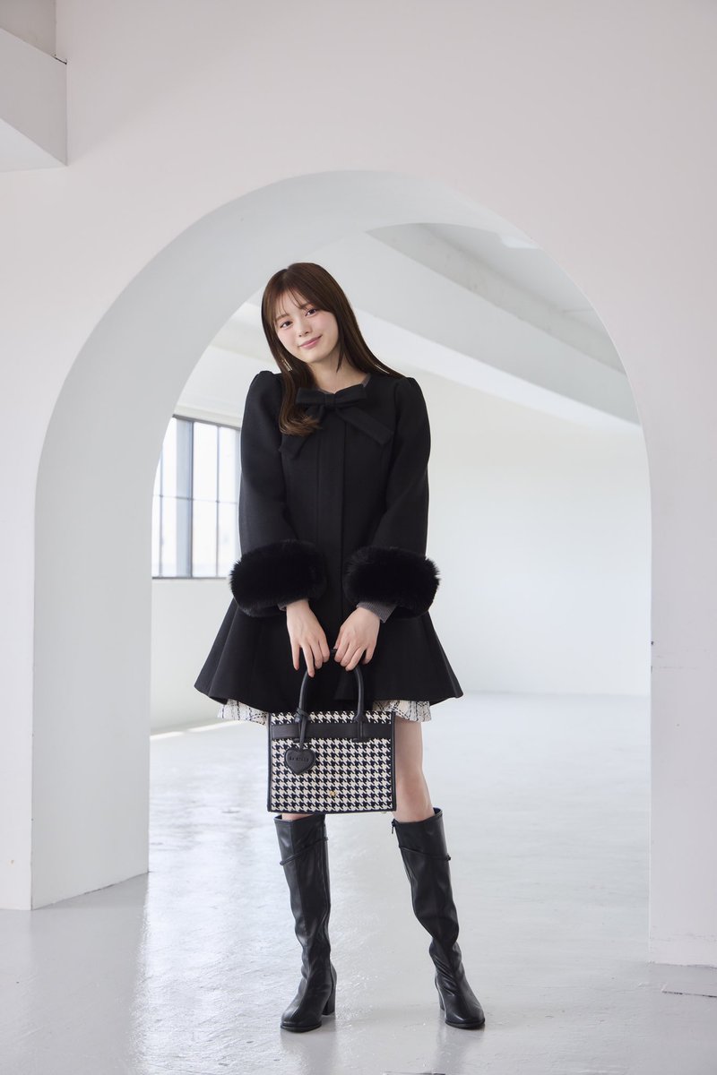 2024 winter coat collection♡ 【series2】 リボンノーカラーフレア