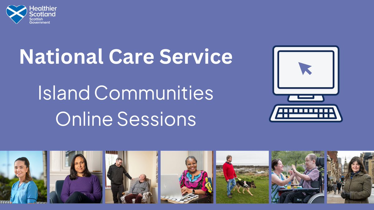 Online sessions will be held 18 &amp; 19 September for island communities to share views on social care, social work &amp; community health support.

Anyone with experience of using or delivering these services &amp; unpaid carers are welcome.

Sign up to a session➡️ bit.ly/3TdK5PW