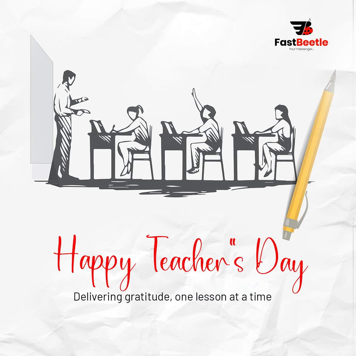 FastBeetle (@fastbeetle_) on Twitter photo To the teachers who guide us, inspire us, and help us navigate every mile of life’s journey – we thank you! Wishing all the amazing educators out there a very Happy Teacher’s Day. 📚✨
#HappyTeachersDay #FastBeetle #LastMileDelivery #Gratitude #ThankYouTeachers #Inspiration To the teachers who guide us, inspire us, and help us navigate every mile of life’s journey – we thank you! Wishing all the amazing educators out there a very Happy Teacher’s Day. 📚✨
#HappyTeachersDay #FastBeetle #LastMileDelivery #Gratitude #ThankYouTeachers #Inspiration