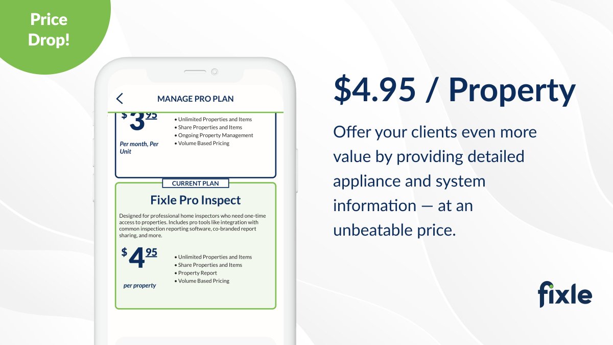 fixlehome's tweet photo. Fixle’s pricing just dropped from $9.95 to $4.95 per property! Now, you get even more value with detailed appliance and system information, including owner’s manuals, recall alerts, and more—all at an unbeatable price. 🏡🔍
👉 Just $4.95 per property: https://t.co/VkTiWnJ0MW https://t.co/E5wXbXfjJ6