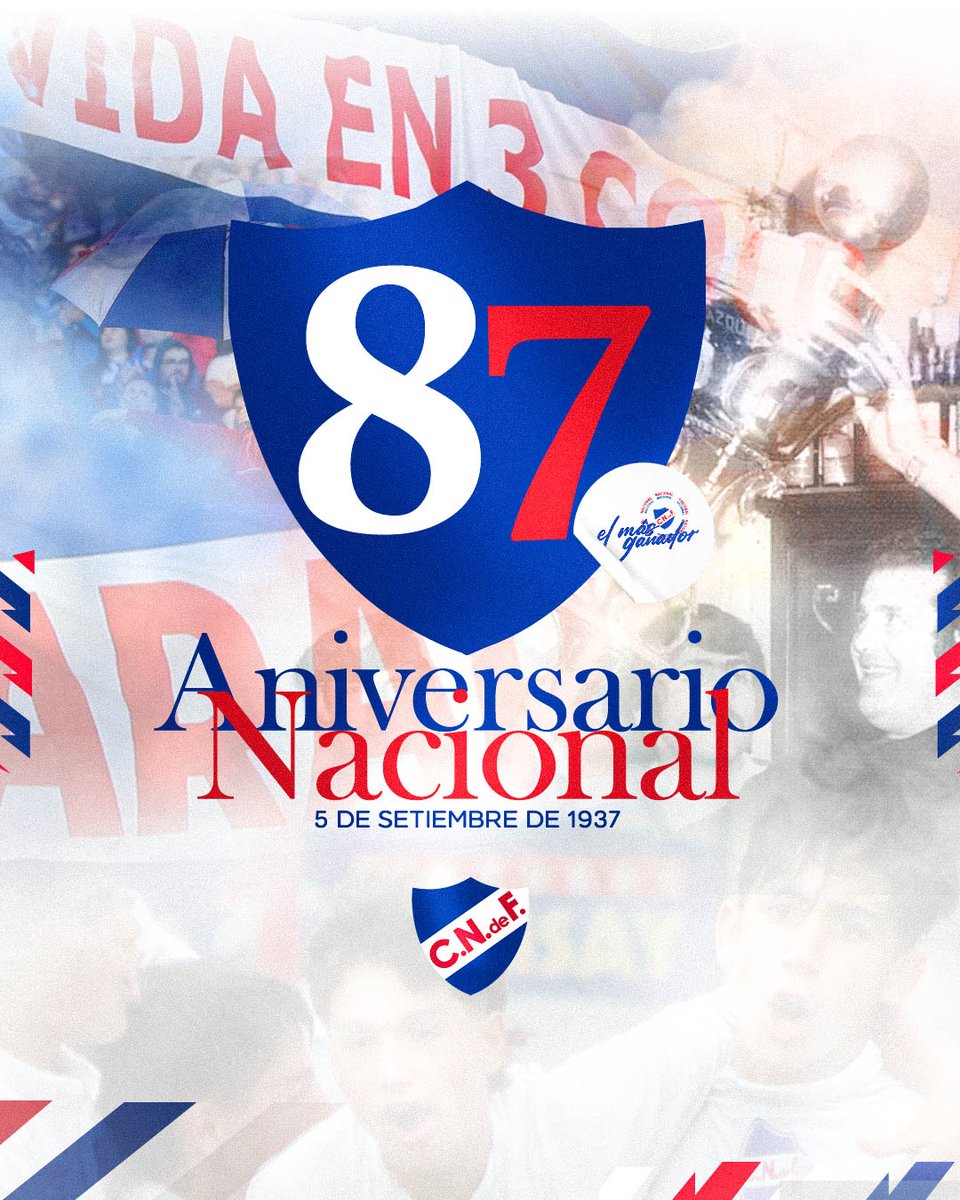 🎂 8️⃣7️⃣ 🔵⚪🔴

🏆🏆🏆🏆🏆🏆🏆🏆🏆🏆🏆🏆🏆🏆🏆🏆🏆🏆🏆🏆🏆🏆🏆🏆 

Hoy más que nunca... pasado, presente y futuro... siempre NACIONAL! 

Salu Tricolores! 🥂