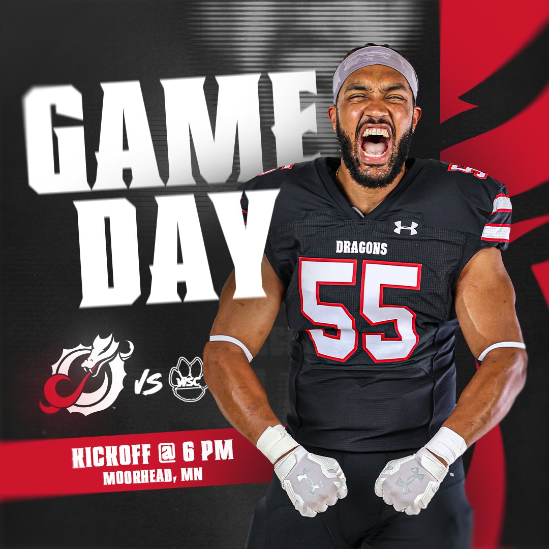 Game Day! Hope to see #DragonNation out at Scheels Field tonight! 6:00pm kickoff!🐉🏈🔥