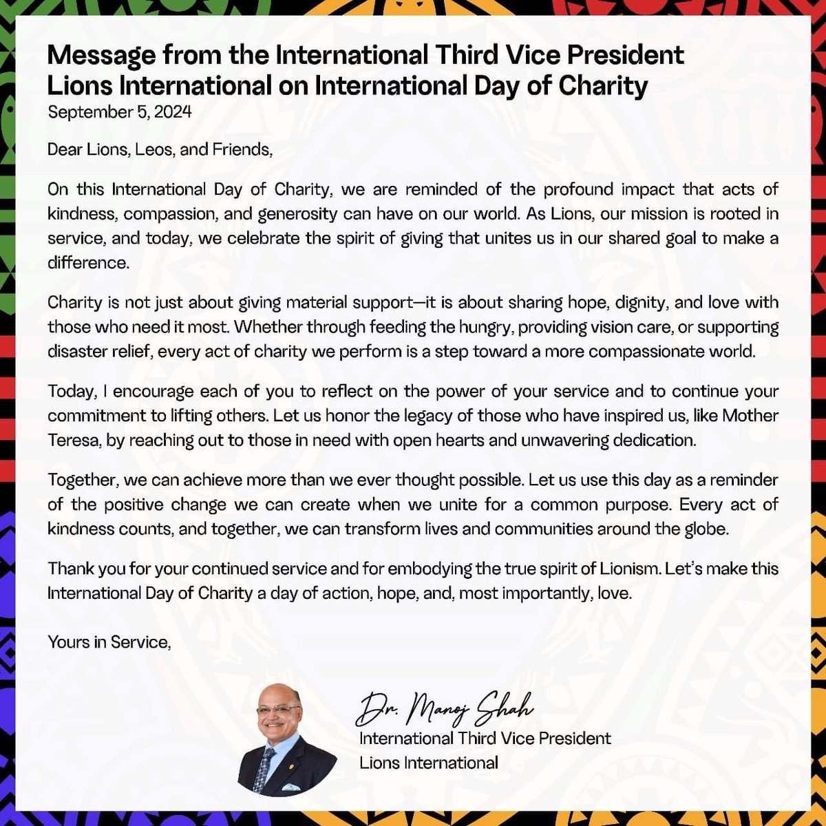 Service from the heart creates change. On this International Day of Charity, let’s unite in giving and make a world of difference. 

#WeServe
#worldcharityday