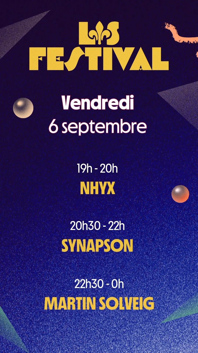 Grosse fierté de faire l'ouverture du Lys Festival ce vendredi ! 🙌🏻
Avec du beau monde à l'affiche ! Hâte d'y être !