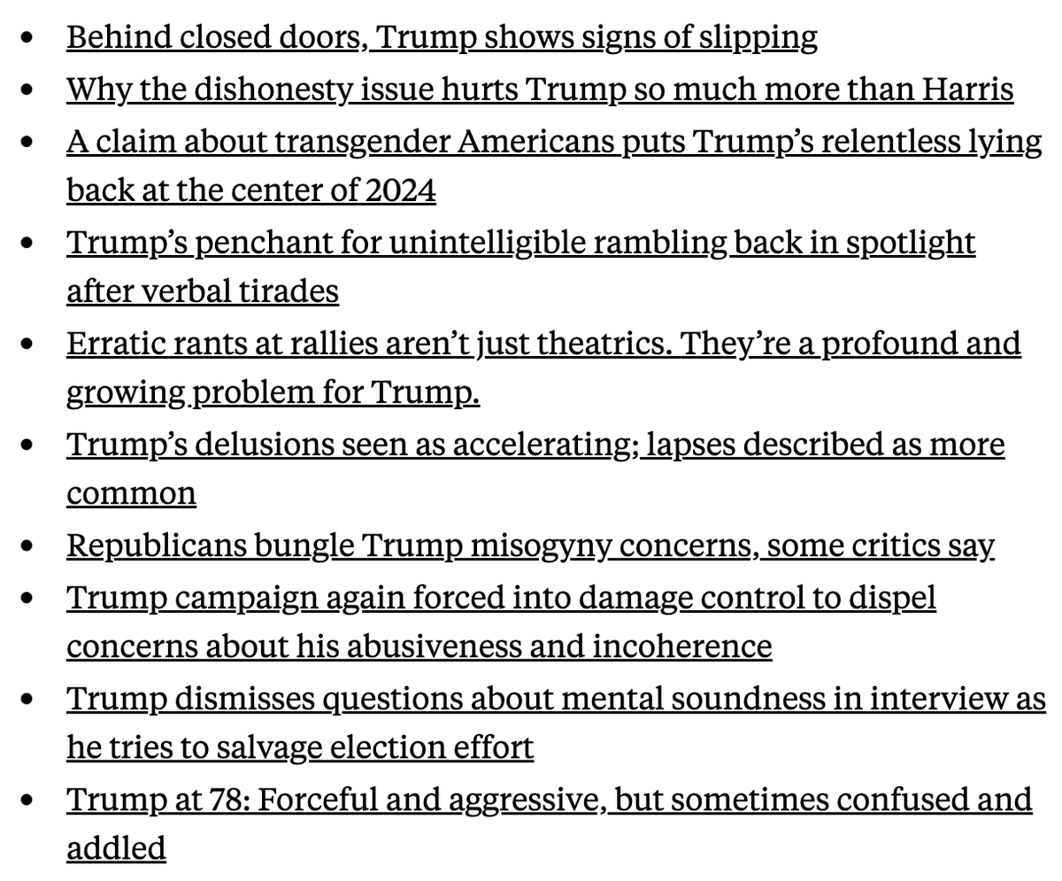 jayrosen_nyu's tweet photo. Meanwhile, @GregTSargent took the actual headlines from Biden coverage and put Trump's name on them to highlight how little we have seen that questions Trump's fitness of mind. "Barnicle’s eruption at his colleagues has put all this squarely on the table." https://t.co/zhcU0j3msf https://t.co/dnqbKitzdQ