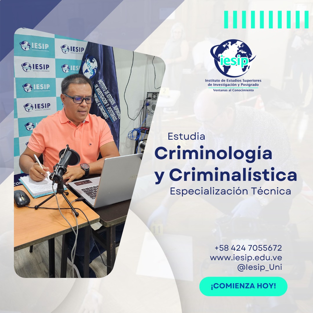 La Especialización Técnica en “Criminología y Criminalística” que oferta el IESIP, está dirigida a Técnicos Superiores que desean profundizar sus conocimientos entendiendo la complementariedad entre la víctima, el delito, el delincuente, con los elementos probatorios...(1/2)🧵🇻🇪