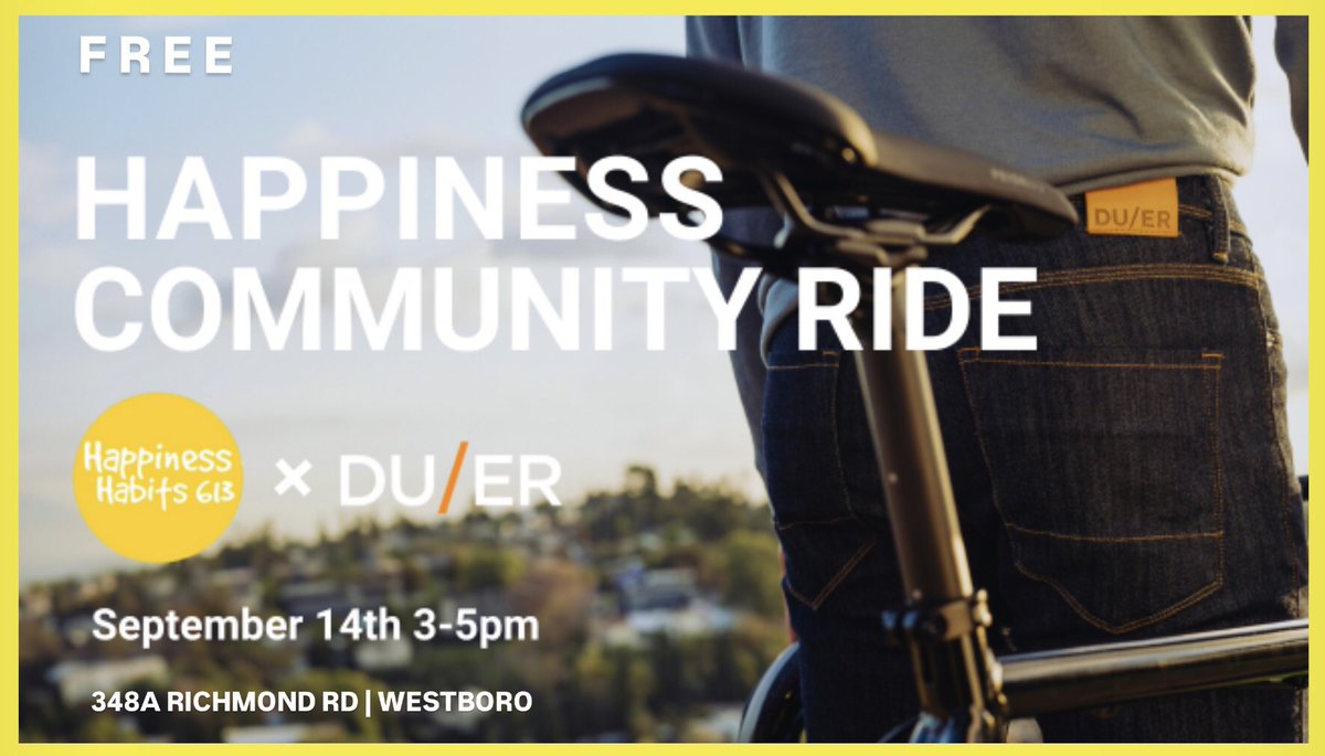 Join us on Saturday September 14 at <a href="/duerperformance/">DUER Performance</a> Westboro! 🚲🚲🚲