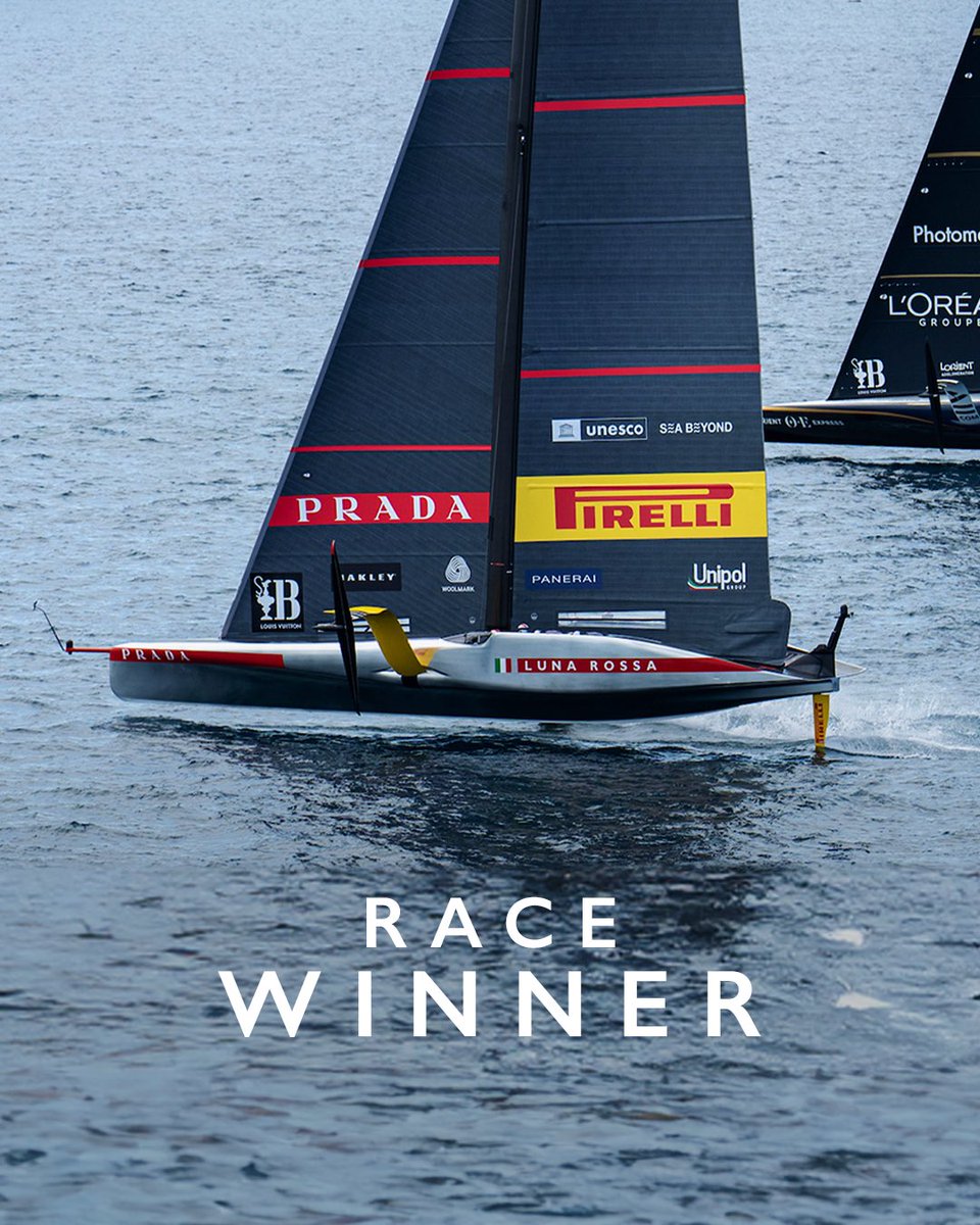 Luna Rossa is winner of Louis Vuitton Cup race 19 and is now a confirmed semifinalist
#LunaRossa #LunaRossaPradaPirelli #AmericasCup #Sailing #Sailor #FoilingBoat
<a href="/Prada/">PRADA</a> <a href="/Pirelli/">Pirelli</a>