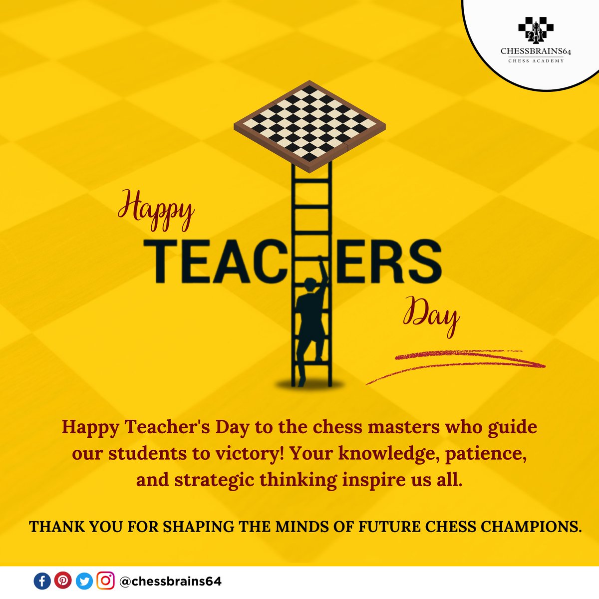 chessbrains64's tweet image. ♟️ Celebrating our chess masters on #TeachersDay2024! 🏆
To the strategists who turn pawns into queens - your knowledge, patience &amp;amp; tactical brilliance inspire future champions.
Chess isn&apos;t just a game, it&apos;s life in 64 squares.
#ChessBrains64 #ChessTeacher #chessbrians64