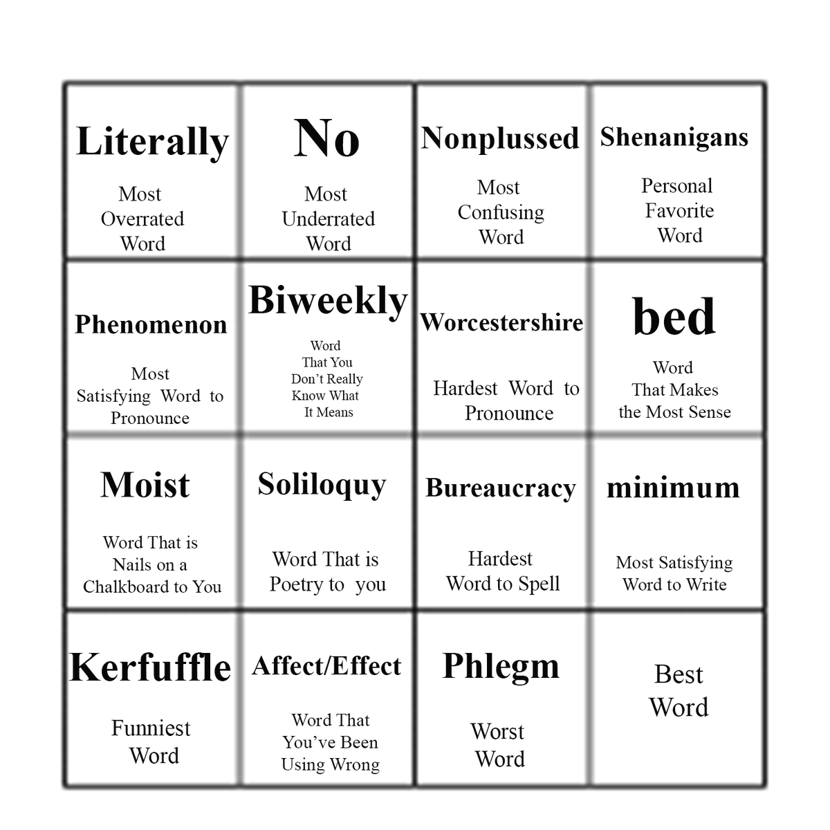'Phlegm' was voted the Worst Word! 

(grabs hand sanitizer)

It's time for the final category so let's make it count. 

What is the BEST WORD?