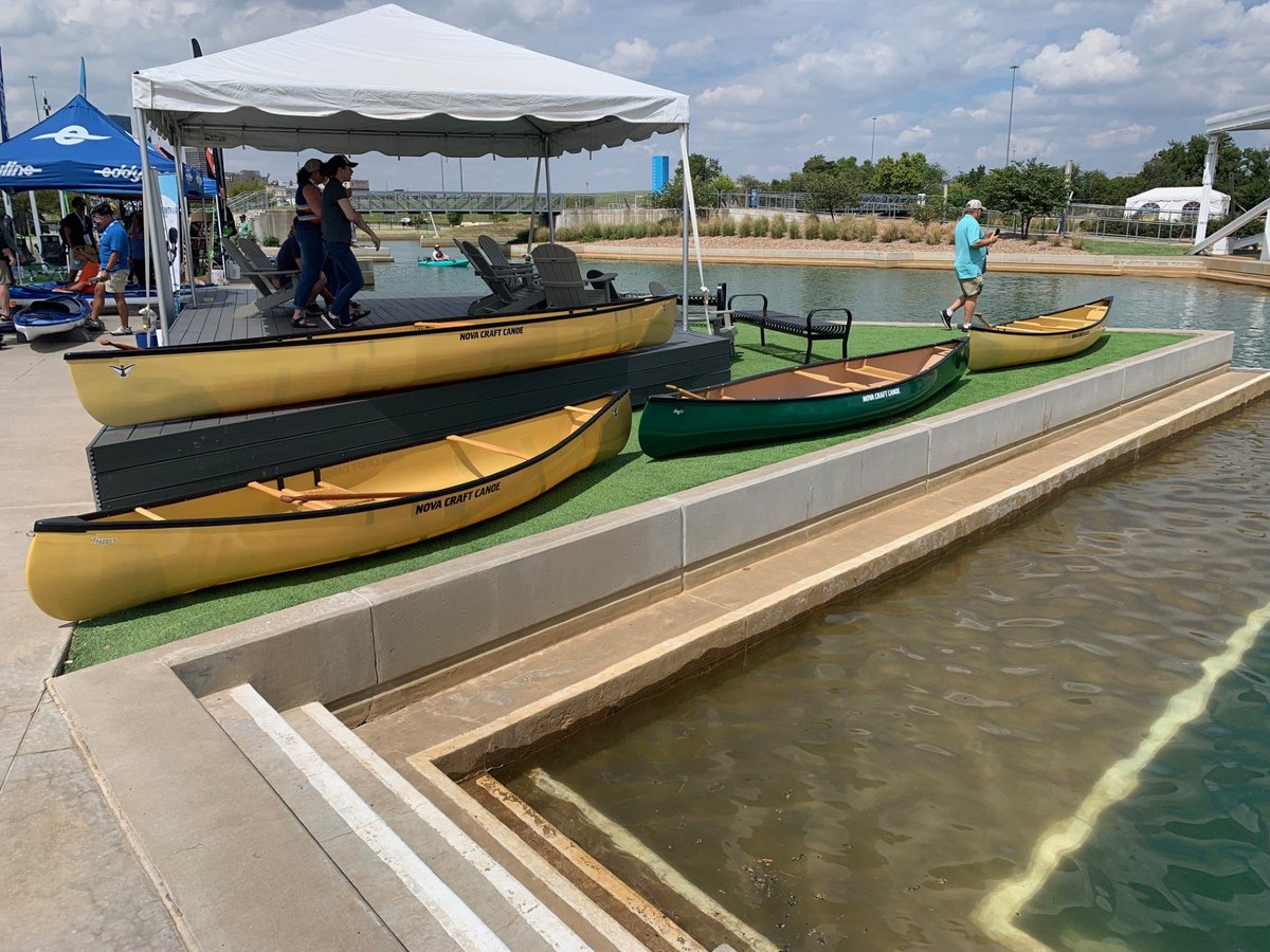 Set up at <a href="/RiversportOKC/">Riversport OKC</a> for Paddlesport Trade Coalition Colab! #ptccolab
