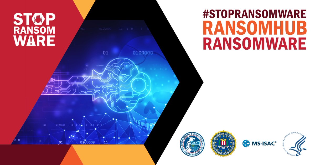 #ICYMI: 🚨Since February, #RansomHub #ransomware has encrypted and exfiltrated data from at least 210 victims across critical sectors, including water, healthcare, IT and more. Stay informed and protect your networks. 👉 cisa.gov/news-events/cy…