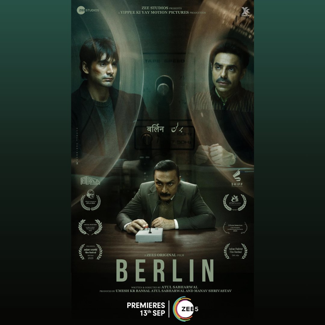 Had a great time working on the score of #Berlin, directed by Atul Sabharwal and starring Aparshakti Khurana, Ishwak Singh, Rahul Bose, and Kabir Bedi.

The film premieres on ZEE5 on the 13th of September 2024.