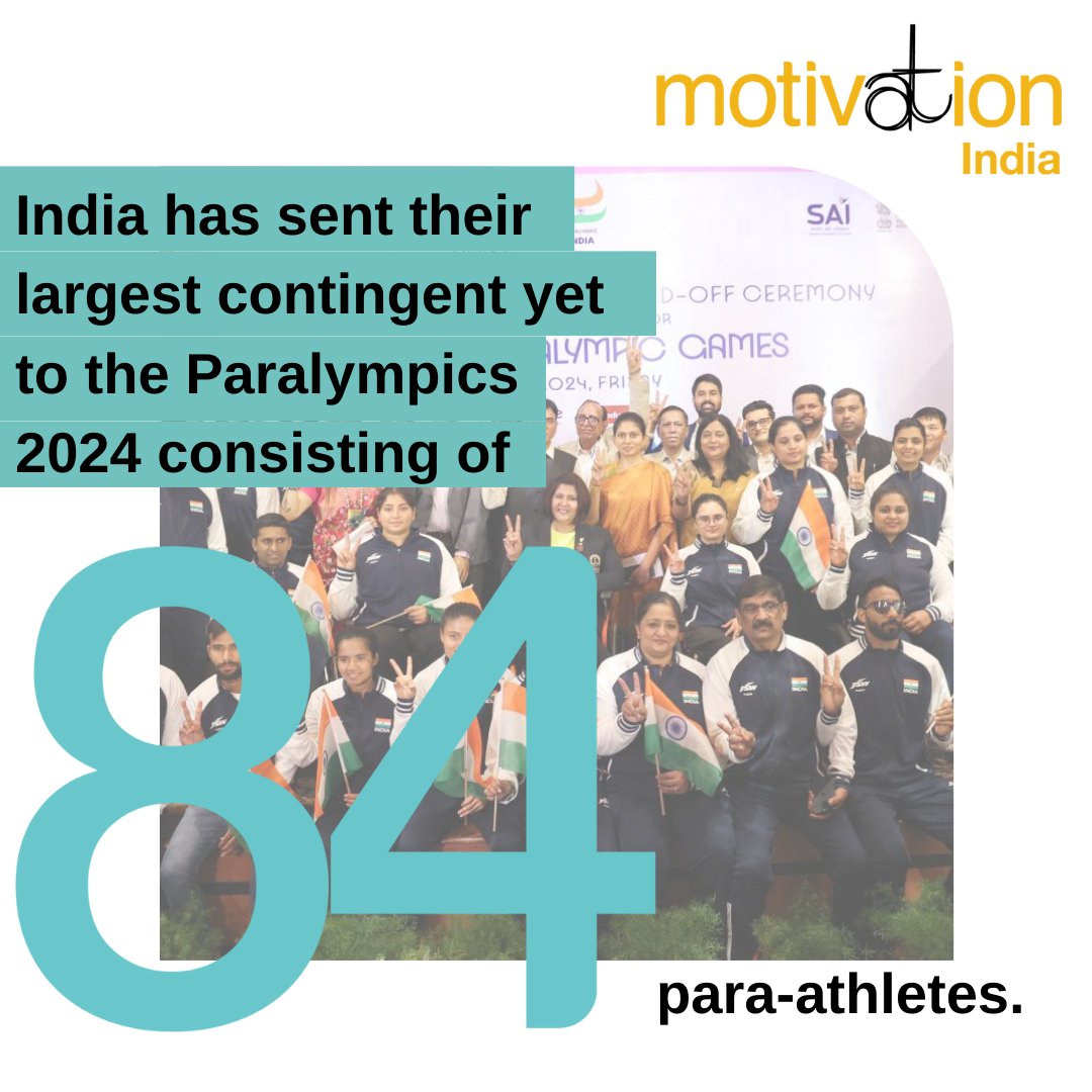 #Paralympics2024,do you know how many para-athletes does India's contingent have this year for Paralympics 2024 being held at Paris, the answer is here, 84. Check out the upcoming games and schedule for India here://lnkd.in/g6AykHWG
Image Credit: X/<a href="/mansukhmandviya/">Dr Mansukh Mandaviya</a>