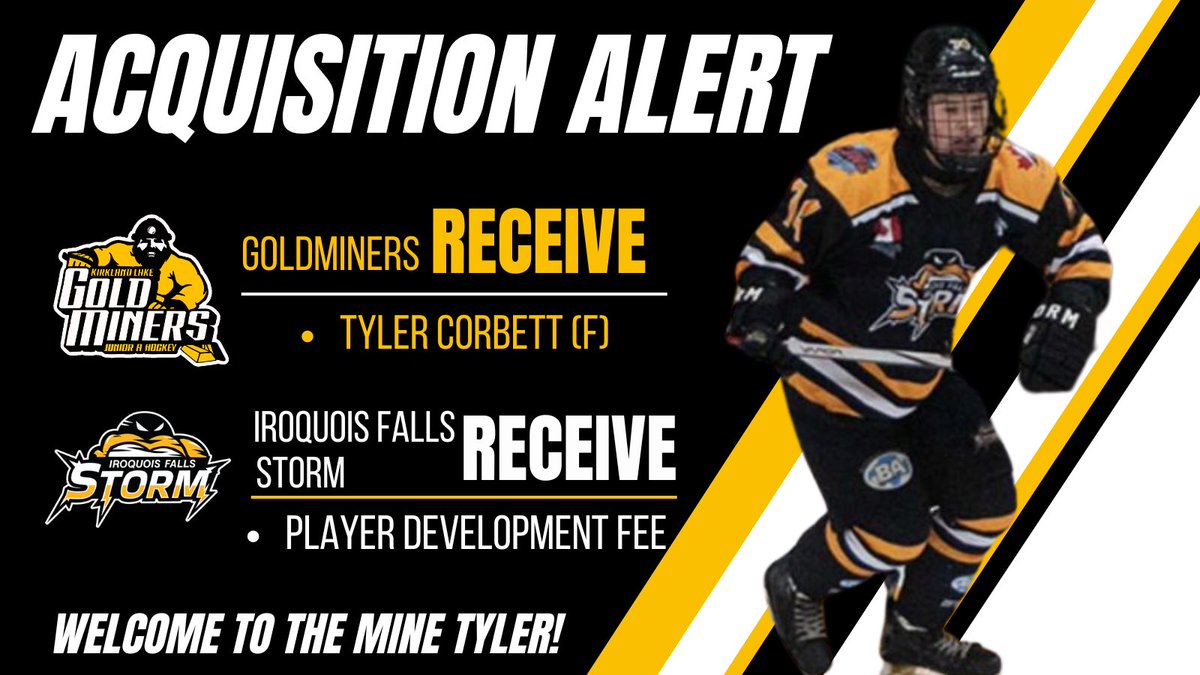 klgm_nojhl's tweet photo. 📣 Player Acquisition 📣

Welcome to the Mine Tyler Corbett ⛏️
#letsgominers https://t.co/vOJ9ept4lK