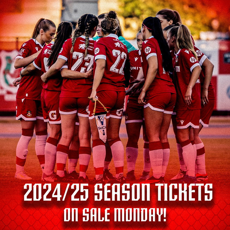 Wrexham_AFC's tweet photo. We're delighted to announce that supporters will be able to purchase @WrexhamAFCWomen Season Tickets, ahead of the 2024/25 campaign 🙌

Find out more below 👇

🔴⚪ #WxmAFC