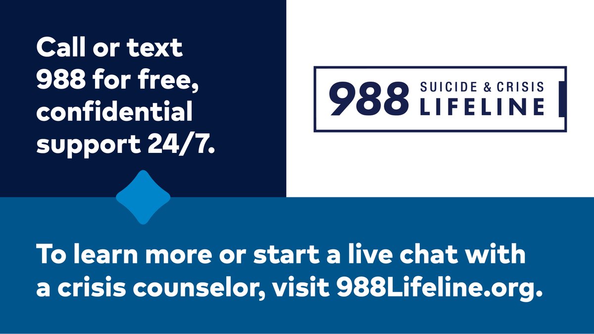 September is #SuicidePrevention Month. Did you know the Suicide &amp; Crisis Lifeline offers emotional support to people in suicidal crisis or emotional distress? To connect with the lifeline’s crisis counselors, call or text 988 or start a live chat at bit.ly/4dPvUcl