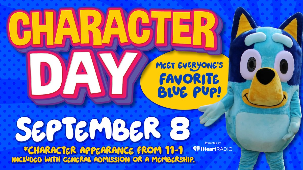 Connecticut Science Center (@ctsciencecenter) on Twitter photo Get ready for a paw-some day at the Science Center this Sunday, September 8. Meet everyone’s favorite blue pup in person! This is the perfect chance to give your favorite character a big high-five (or paw-five!).
*Character appearance is from 11AM-1PM. Get ready for a paw-some day at the Science Center this Sunday, September 8. Meet everyone’s favorite blue pup in person! This is the perfect chance to give your favorite character a big high-five (or paw-five!).
*Character appearance is from 11AM-1PM.