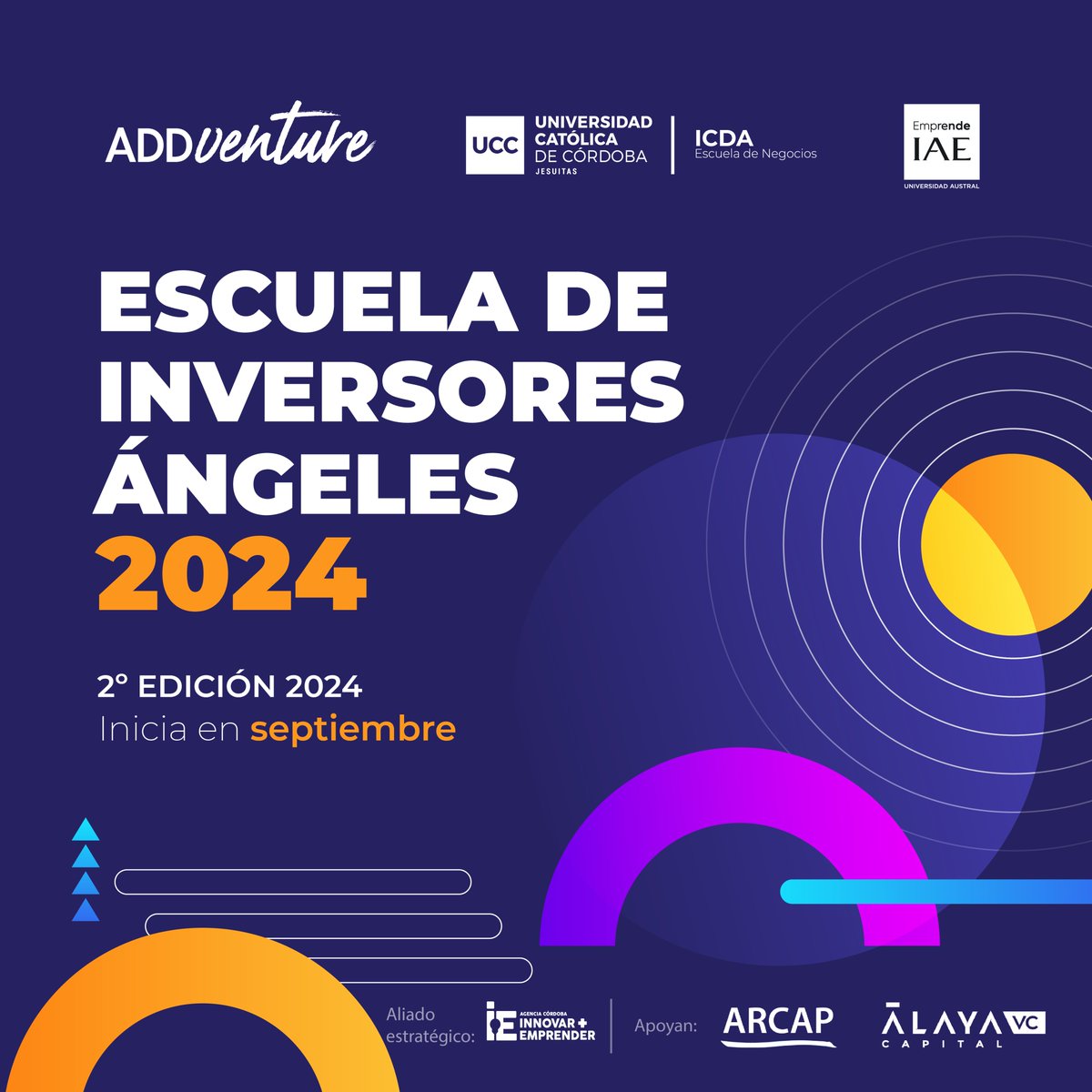 ¡Te invitamos a participar de la 2da Edición de la Escuela de Inversores Ángeles!

Las clases se inician en Septiembre ¡Prepárate para impulsar tu camino en el mundo de las inversiones! 📈💼

Link formulario de inscripción: bit.ly/escuelainversi…
