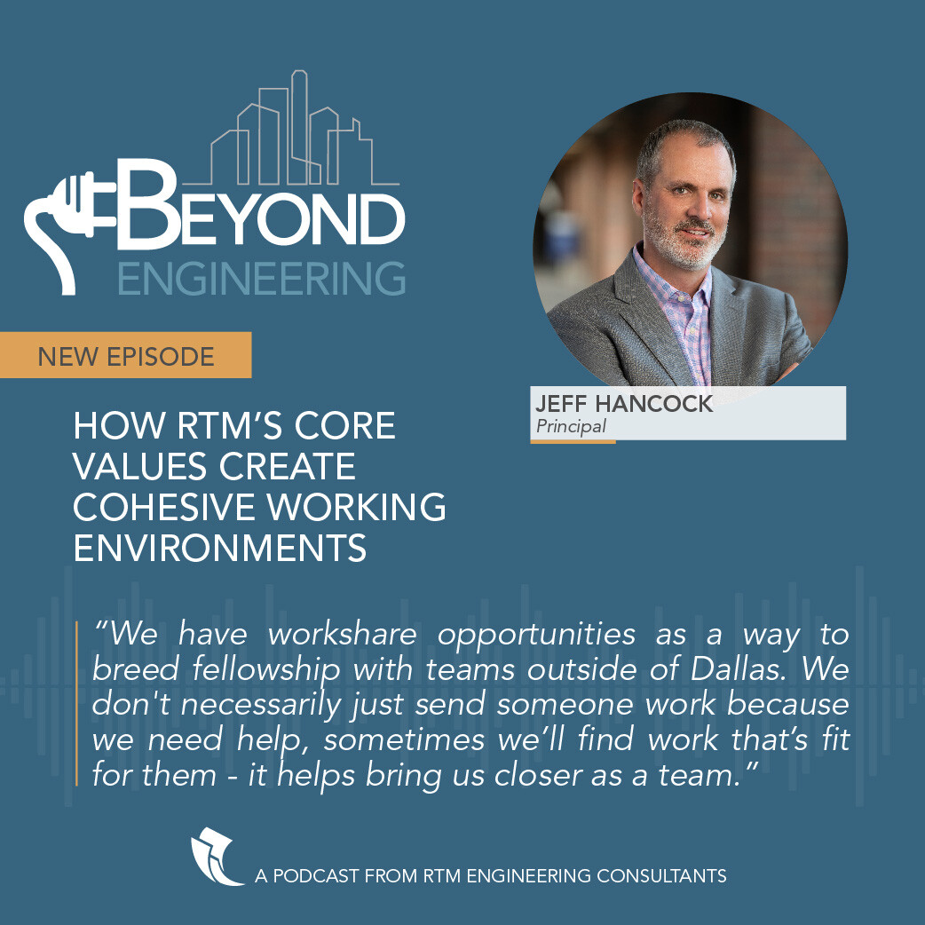 RTM_ENG's tweet image. In this episode Jeff Hancock discusses the foundation of a cohesive working environment and how together we build not just projects, but strong, united teams that drive success. Listen here: hubs.ly/Q02NJ_Y90
#RTMengineering #BeyondEngineering #AECpodcast #WorkplaceCulture