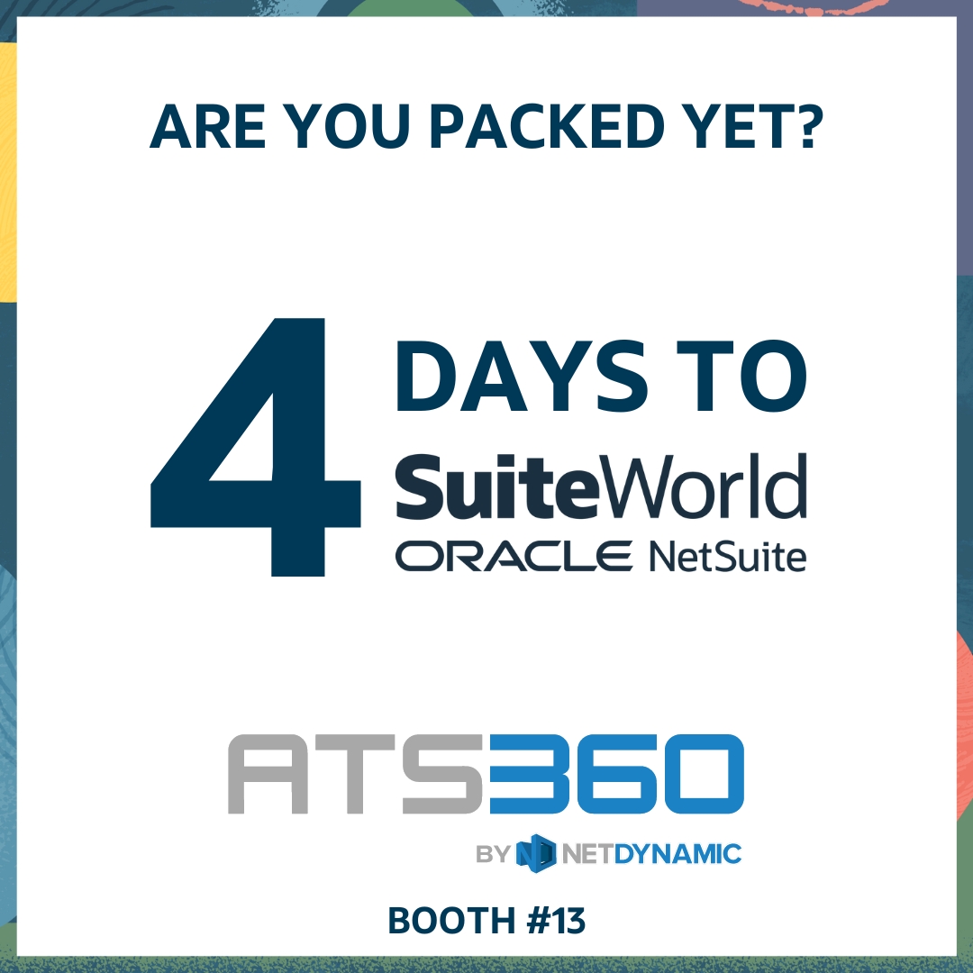 Net_Dynamic's tweet image. 4 days until SuiteWorld! ✈️ Have you packed yet? While you get ready, don’t forget to visit our website for special surprises and book your booth appointment.  ➡️netdynamicconsulting.com/sw24/ 
An iPad could be yours! 🎁
#NetSuitePartner #SDN #suiteworldsponsor #NetSuite