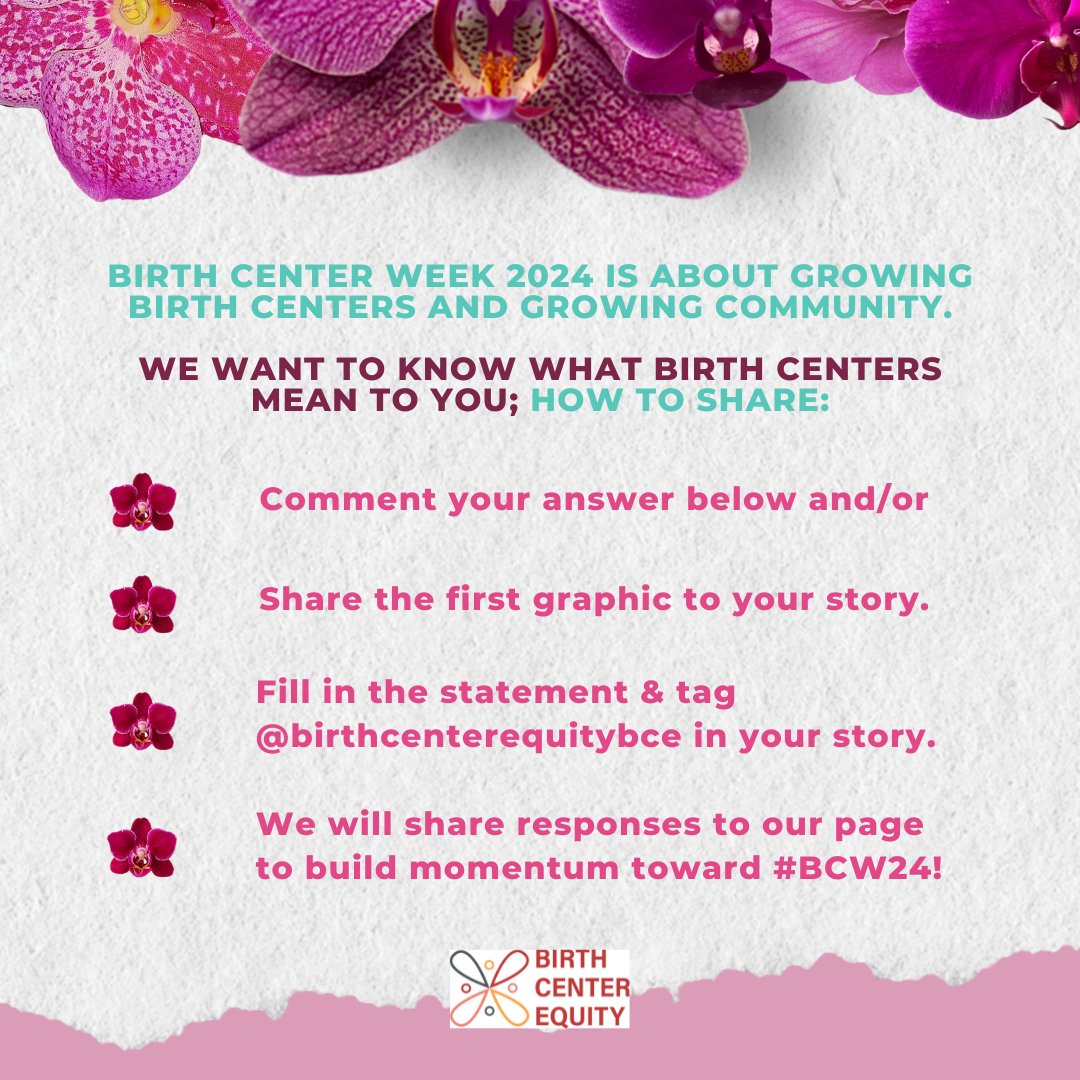 We could not be more thrilled to support the second annual #BirthCenterWeek September 14-20! This event is an opportunity for us to #GrowBirthCenters and #GrowCommunity. 

An entire week to honor #BirthCenters? Yes!! 
Visit birthcenterweek.org for events and more!