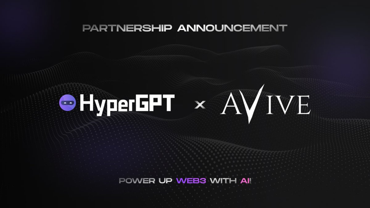 HyperGPT (@hypergpt) on Twitter photo 🔥 <a href="/Avive_World/">Avive World</a> x HyperGPT Partnership Announcement
HyperGPT is excited to announce a strategic partnership with Avive! 🤝
Avive is a UBI (Universal Basic Income) project based on the Proof of Networking Protocol. It utilizes geosocial verification for humanhood verification. 🔥 <a href="/Avive_World/">Avive World</a> x HyperGPT Partnership Announcement
HyperGPT is excited to announce a strategic partnership with Avive! 🤝
Avive is a UBI (Universal Basic Income) project based on the Proof of Networking Protocol. It utilizes geosocial verification for humanhood verification.