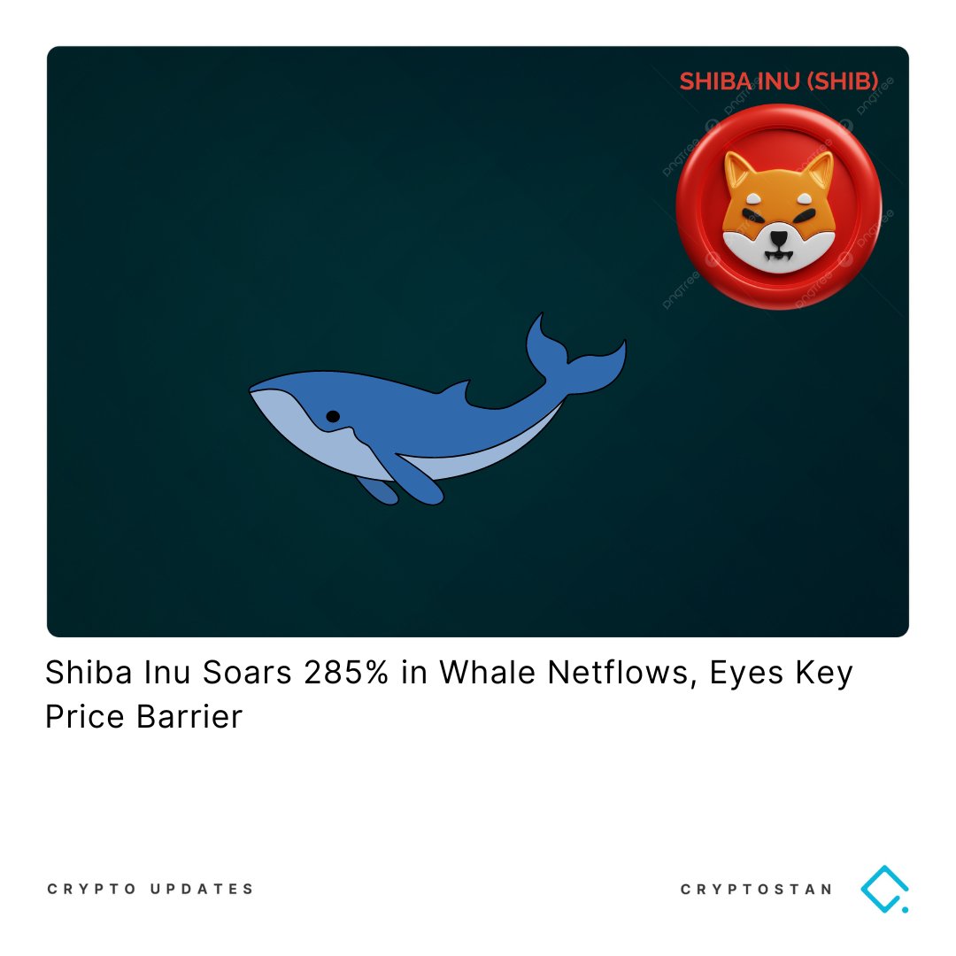 The_Cryptostan's tweet image. Shiba Inu (SHIB) has seen a dramatic 285% increase in large holder netflows. Data from IntoTheBlock shows large transaction volumes have surged by 39.13% in the past 24 hours, reaching $35.9 million. 

$SHIB #price #netflows #trading #cryptocurrency #cryptostan #thecryptocountry