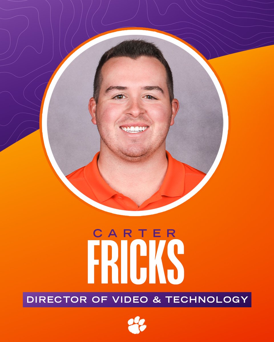 Clemson Baseball (@clemsonbaseball) on Twitter photo Give a #ClemsonFamily welcome our new director of video & technology, <a href="/cfricks24/">Carter Fricks</a>โ๏ธ ๐
bit.ly/4dTagUv Give a #ClemsonFamily welcome our new director of video & technology, <a href="/cfricks24/">Carter Fricks</a>โ๏ธ ๐
bit.ly/4dTagUv
