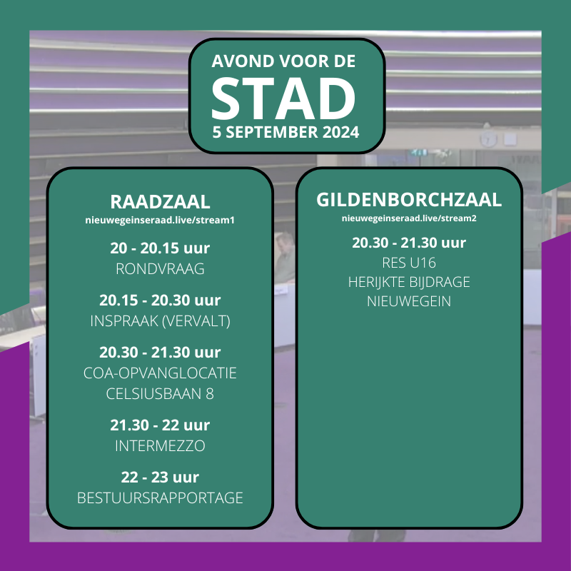 Avond voor de Stad! Zoals gewoonlijk live te volgen via nieuwegeinseraad.live/stream1. Met vnv discussies over vluchtelingenopvang, de bestuursrapportage &amp; de RES. Een medewerker van de gemeente praat de raad bij over het OV-knooppunt. Zien we je vanavond? #Nieuwegein #NieuwegeinseRaad