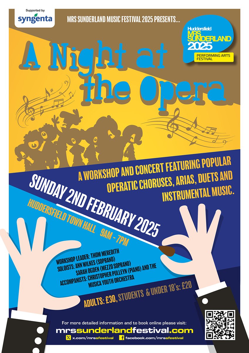Book your place at this exciting Workshop and Concert at mrssunderlandfestival.com It will be a wonderful day and experience for all involved.

<a href="/KirkleesTownHls/">Kirklees Town Halls</a> <a href="/cr8tivekirklees/">Creative Kirklees</a> <a href="/musica_kirklees/">Musica Kirklees</a> <a href="/HuddsHub/">Huddersfield Hub</a>