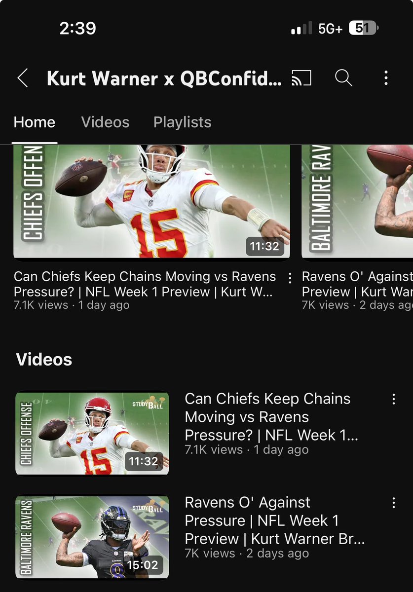 THERE IS AN NFL FOOTBALL GAME ON TONIGHT!!!! #NFL 

Head to our YouTube channel to see what we have in store for you all this year!! 

Starting with a #Studyball preview on <a href="/PatrickMahomes/">Patrick Mahomes II</a> and <a href="/Lj_era8/">Lamar Jackson</a> 👀👀