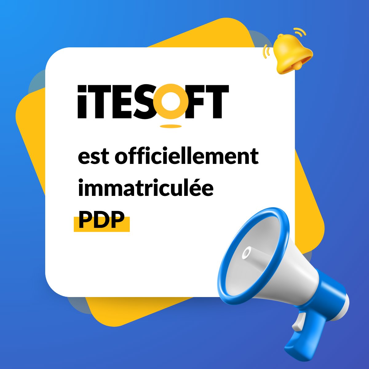 💡Facture électronique | ITESOFT est officiellement immatriculée PDP provisoire par la DGFiP. Cette 1re étape conforte la volonté d’ITESOFT d'accompagner toutes les organisations dans la réussite de ce projet fiscal incontournable qui va toucher plus de 4 millions d’entreprises.