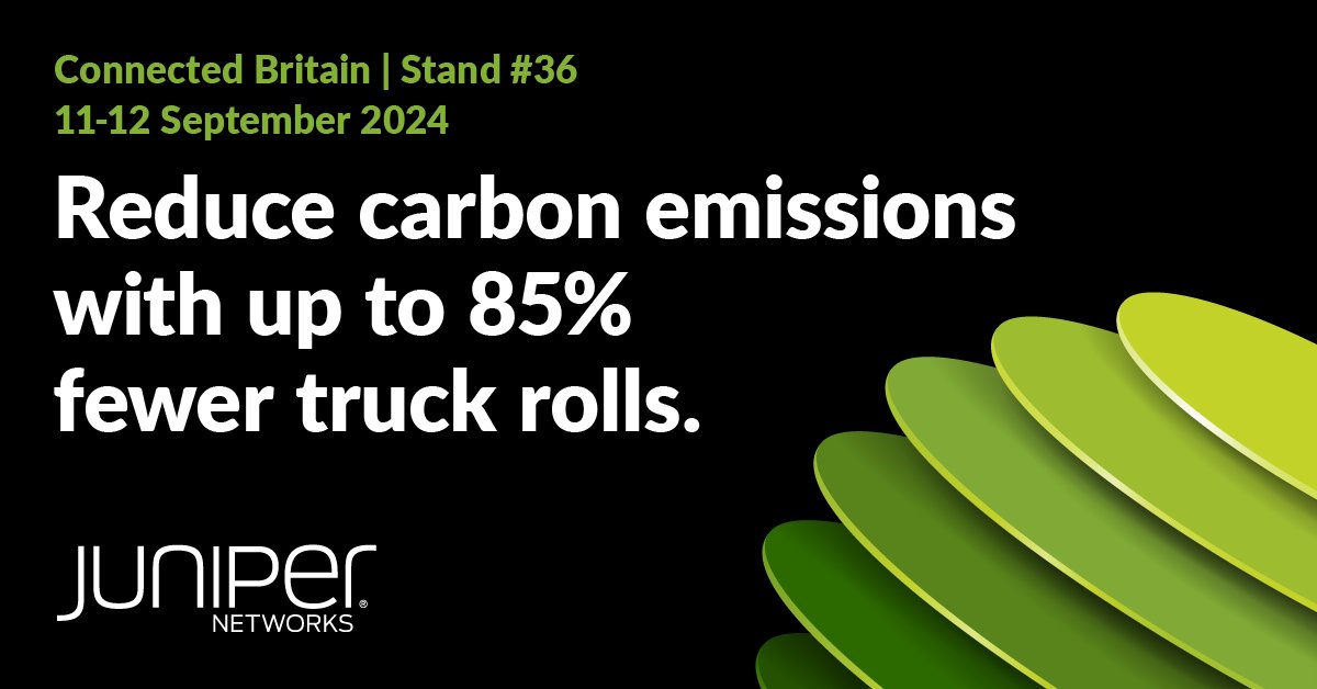 Just one week to go until #ConnectedBritain!

Join @JuniperNetworks at Stand #36 for a live demo to discover how we're helping service providers keep up with growing customer demands: juni.pr/3Xv1s1l