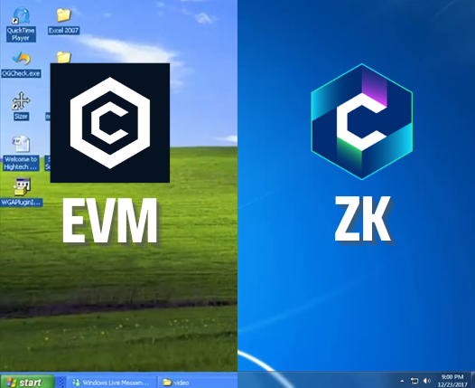 🚗 EVM vs zkEVM  🏎️

Been using <a href="/cronosapp/"></a> zkEVM? Going back to the regular EVM feels like using WinXP after Win7! ⏳

⚡️ Faster transactions —zkEVM has set a new standard.

Have you experienced zkEVM yet #crofam ? 🤔 Share your thoughts below! 👇

#zkEVM #Cronos #Crypto #DeFi