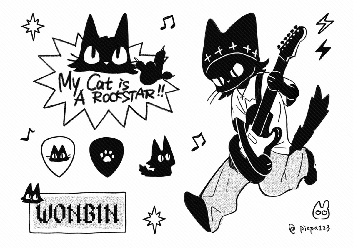 piepa123's tweet photo. 🐈‍⬛🎸 https://t.co/YLUzxT4P7Q