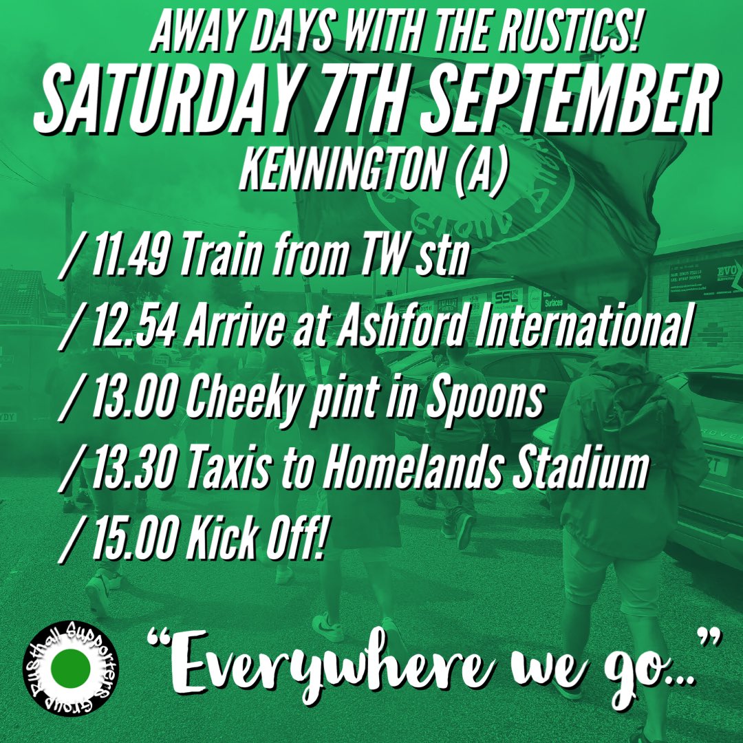Away day on the horizon and no threat of a postponement with the 3G at Kennington

Come and get involved