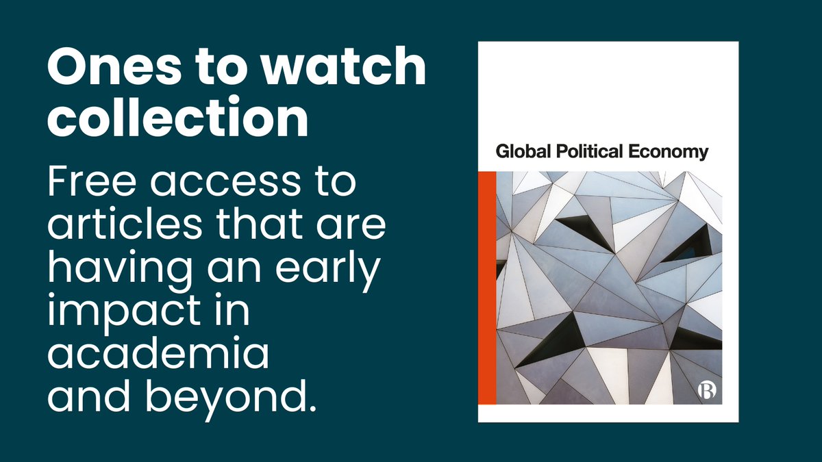 Global Political Economy Journal (@gpejournal) on Twitter photo We’re featuring articles that are making an impact in academia and beyond. Read our ‘ones to watch collection’ for free this Sept
bristoluniversitypressdigital.com/subject/otw-gpe <a href="/JackCopley6/">Jack Copley</a> @DrBenWhitham <a href="/MonseesLinda/">Linda Monsees</a> We’re featuring articles that are making an impact in academia and beyond. Read our ‘ones to watch collection’ for free this Sept
bristoluniversitypressdigital.com/subject/otw-gpe <a href="/JackCopley6/">Jack Copley</a> @DrBenWhitham <a href="/MonseesLinda/">Linda Monsees</a>