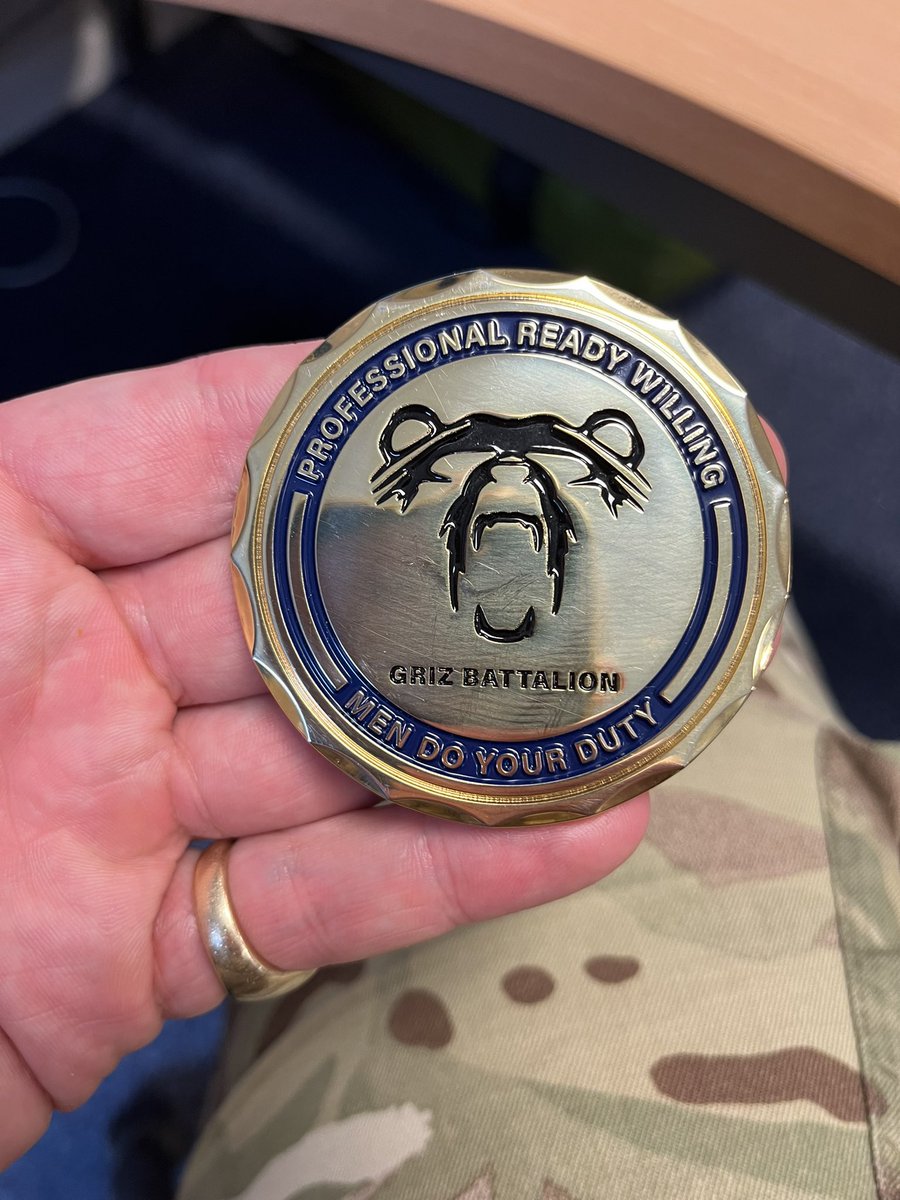 yager2015's tweet image. It’s the little things that count - I was given this by CO 1-163rd Cavalry Regiment on Sunday, having looked after ten of his troops. I know #challengecoins aren’t everyone thing, but I think this one is pretty cool!