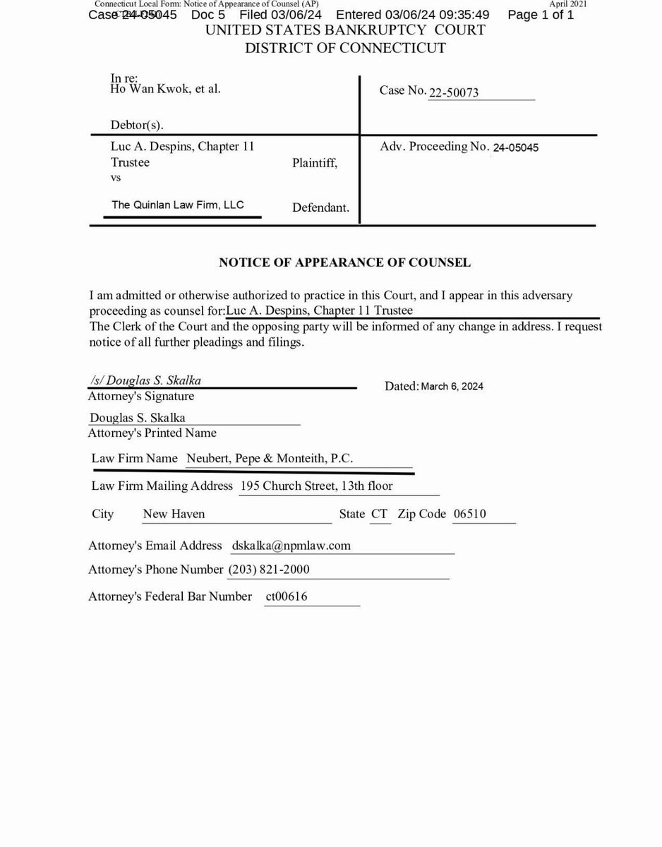 老班长为何给长岛4828💵捐款？  LUC诉老班长公司OASIS 追缴245万美元    LUC诉长岛/美国小李代理律所The Quinlan Law Firm 追缴119万美元    二人应诉聘用了同一家律所  ，二人是利益共同体！