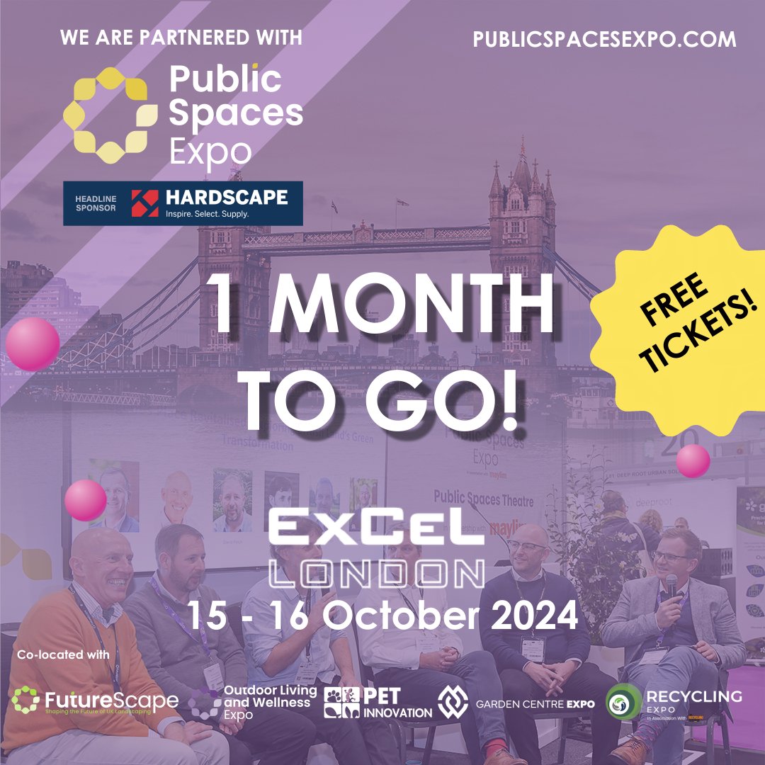 Involved in designing, building &amp; maintaining public spaces? Join us at the Public Spaces Expo, the UK’s largest public spaces expo, featuring an array of exhibitors, CPD-accredited seminars &amp; live debates.

#PSE24 #PublicSpaces #UrbanGreening #LandscapeArchitecture #Innovation
