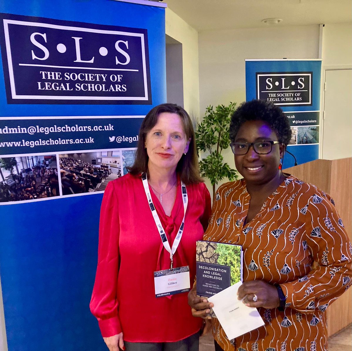 My heart is so full! Last night at <a href="/SLSConference/">SLS Annual Conference</a>  “Decolonisation and Legal Knowledge” won the Society of Legal Scholars’ Margaret Brazier book prize for Outstanding Mid-Career scholarship in 2024!! My profuse gratitude goes to the nominators, the judging panel, &amp; <a href="/legalscholars/">The SLS</a>