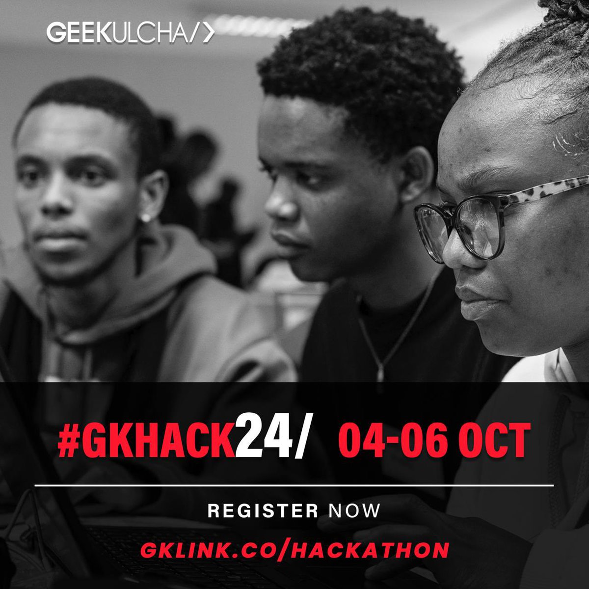 Geekulcha's tweet image. Applications for our annual Geekulcha Hackathon are NOW OPEN! 🎉 
Whether you join us online or in person, it’s time to hack for a brighter future. Let’s build something amazing together! 💻✨ 
Don’t miss out – secure your spot now!  
🔗👉 gklink.co/hackathon 
#GKHack24