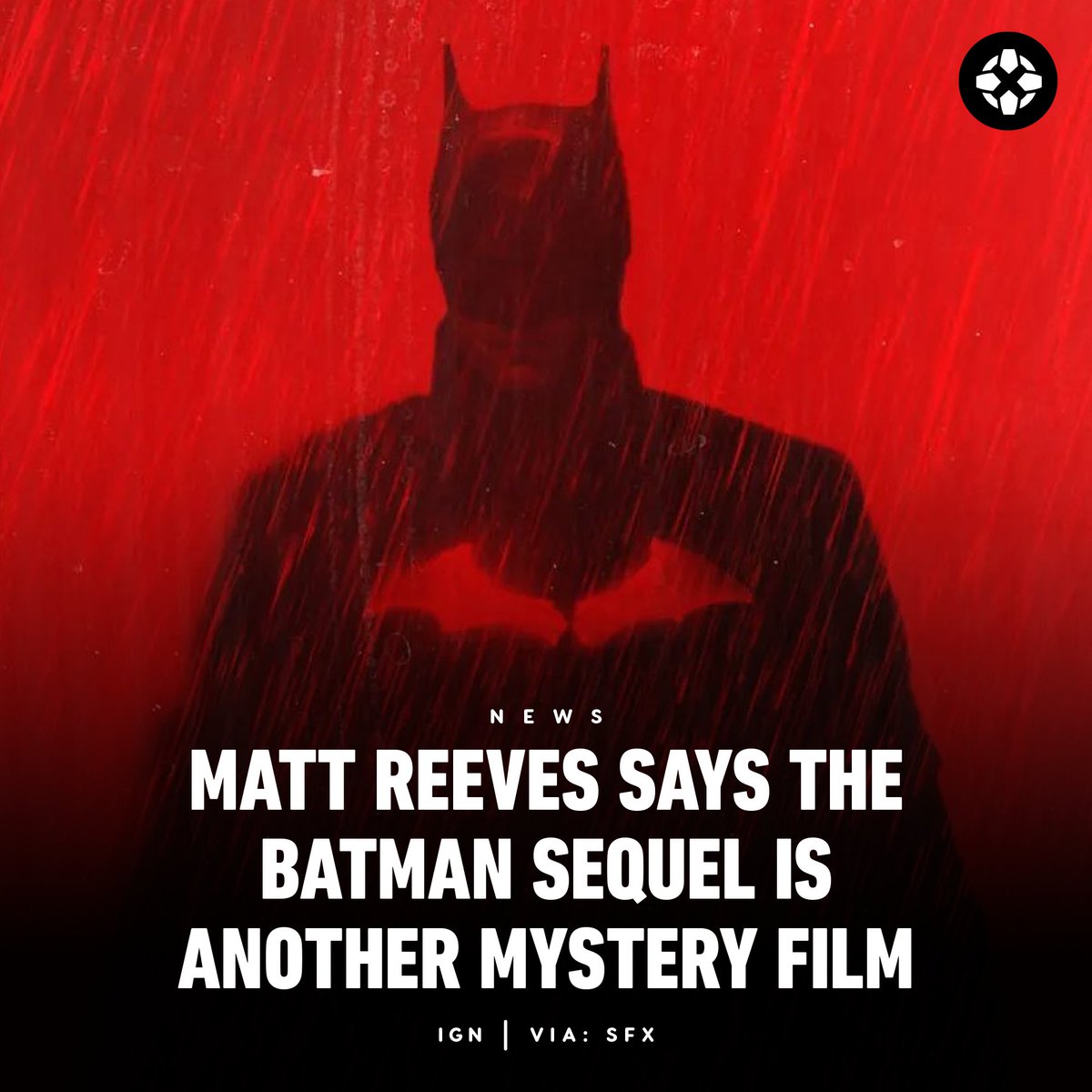 IGN's tweet photo. The Batman 2 is "going to dig into the epic story about deeper corruption and it goes into places he couldn't even anticipate in the first one” says director Matt Reeves. https://t.co/DamArcsyvI