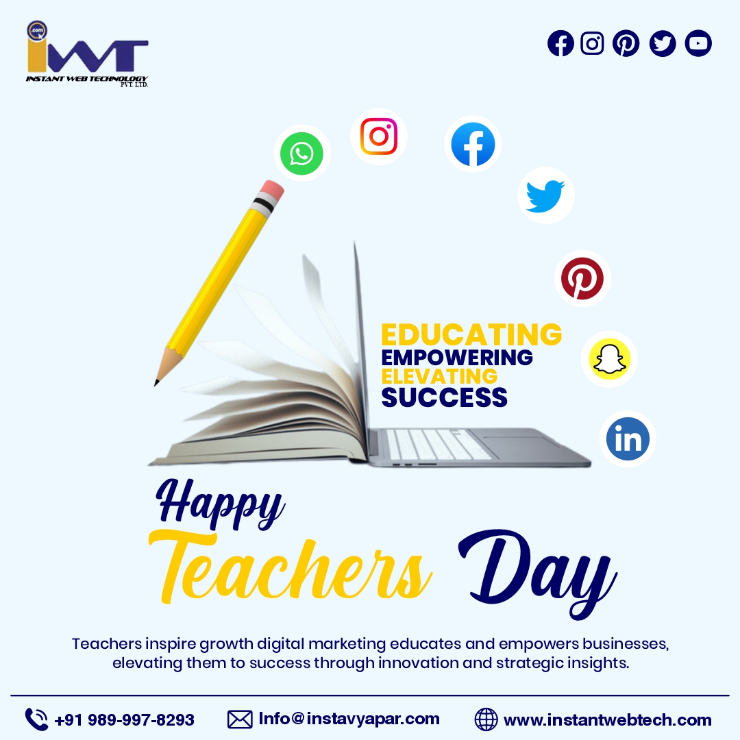 instantwebtech's tweet image. ✅ Happy Teacher&apos;s Day to all the mentors who inspire, guide, and shape the future! 🌟 Your wisdom and kindness make a lasting impact every day. 🙌📚

#HappyTeachersDay #ThankYouTeachers #InspiringMinds #TeachersInspire #GratefulForTeachers #MentorsMatter #TeacherAppreciation