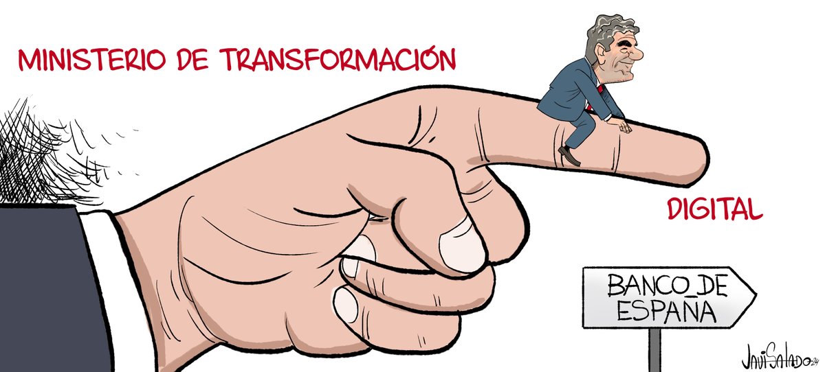 JaviSaladoo's tweet image. Otra institución colonizada. #bancodeespaña #Escrivá #dedazo Mi viñeta de hoy para los diarios del grupo Promecal.