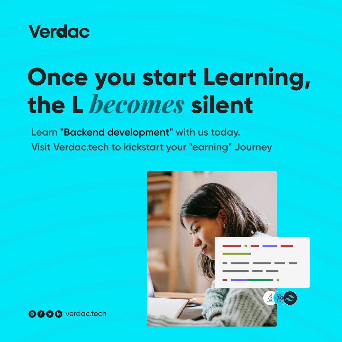 VerdacTech's tweet image. The best way to learn is by trying, failing, reflecting and trying again. 
DO your best to Earn!💪💫

#verdactech #softwaredevelopment #growth #learntech #earnindollars #teachersday2024