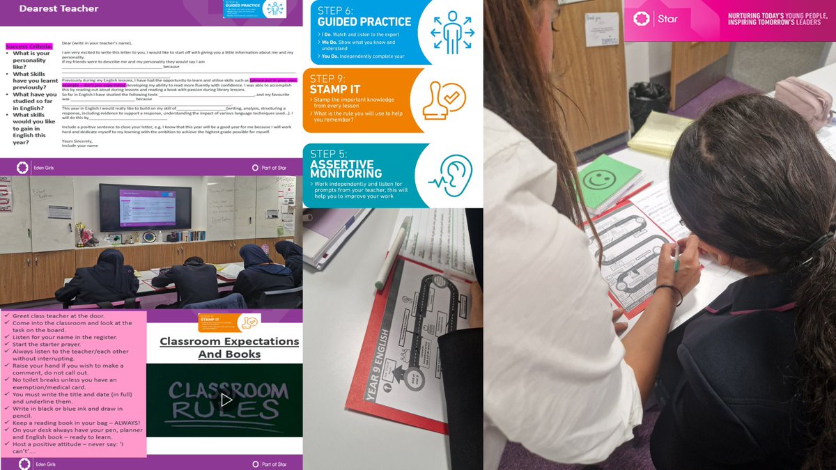 edengirlsslough's tweet image. EGS colleagues use the Teach Like A Star strategy during their lessons to maximise learning. #GuidedPractice #StampIt #AssertiveMonitoring #TLAS #LetterToMyTeacher #TeamEnglish