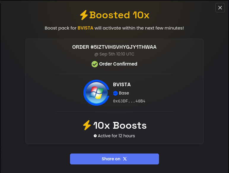 BasedVista's tweet photo. ⚡️Boosted 10x on @dexscreener
#basememecoins #baseMemecoin #BasedTeddy #brett #Bretto #pepe https://t.co/c1pXZrIIFe
