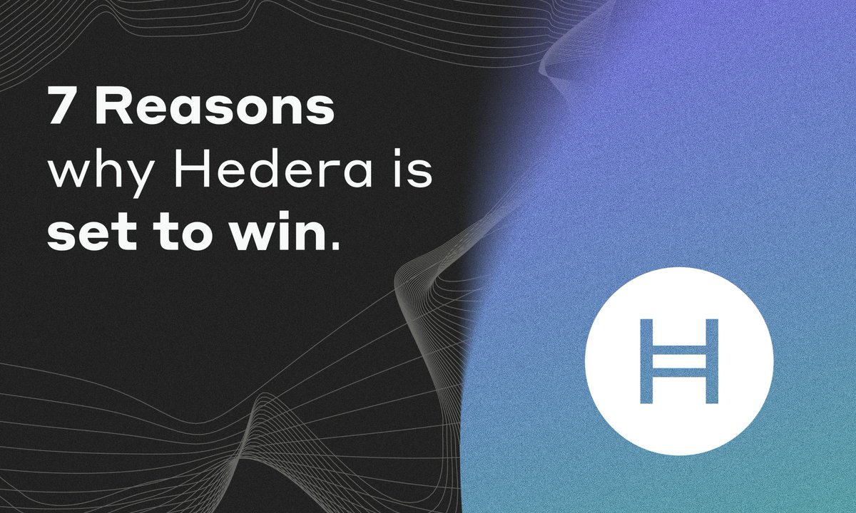 ManuKabrera's tweet image. Hedera is set to win.

Here are 7 reasons why I believe Hedera and its native token $HBAR are poised to lead the next wave of blockchain innovation.

Let’s dive in 🧵